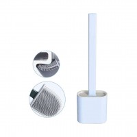 Light blue color wall mount hygienic TPR brush head toilet cleaning brushes for bathroom