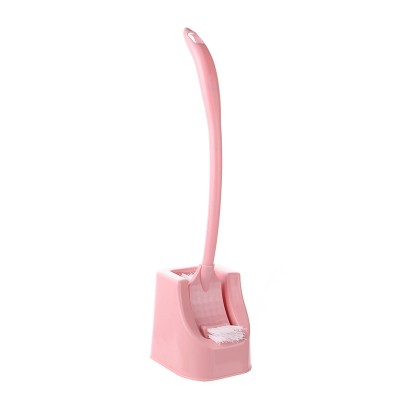 Pink color customize logo ergonomic handle toilet brushes